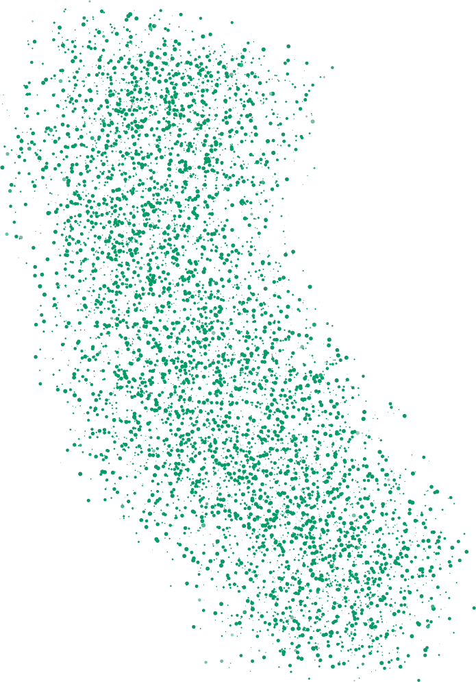 Map of Australia made from tiny microbes