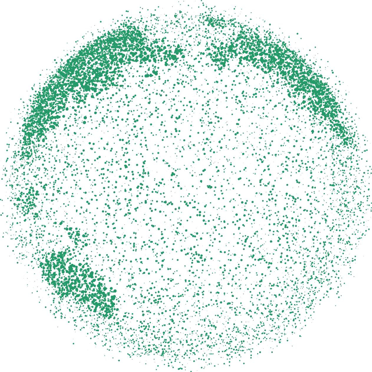 Artist interpretation of fermentation through microscope